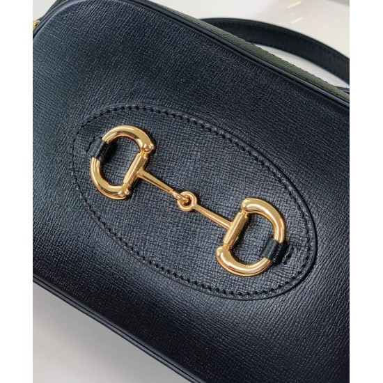 Replica Borsa a tracolla piccola Gucci Horsebit 1955 Evolve 760196 Nera