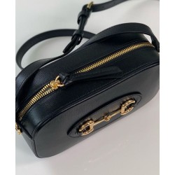 Replica Borsa a tracolla piccola Gucci Horsebit 1955 Evolve 760196 Nera