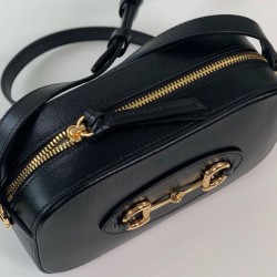 Replica Borsa a tracolla piccola Gucci Horsebit 1955 Evolve 760196 Nera