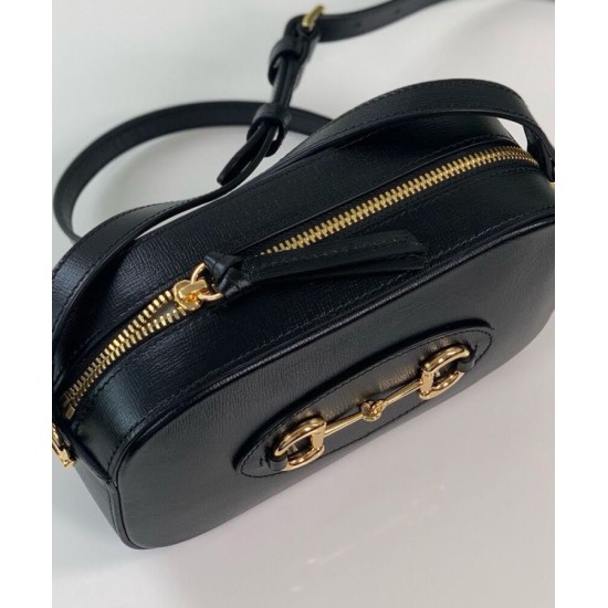 Replica Borsa a tracolla piccola Gucci Horsebit 1955 Evolve 760196 Nera
