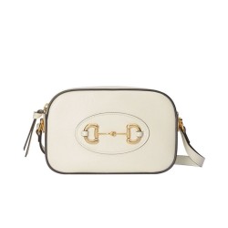 Replica Borsa a tracolla piccola Gucci Horsebit 1955 Evolves 760196 Bianca