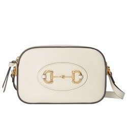 Replica Borsa a tracolla piccola Gucci Horsebit 1955 Evolves 760196 Bianca