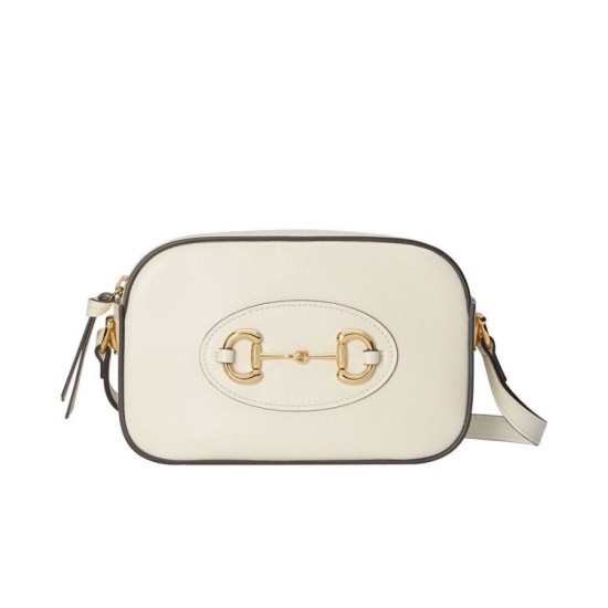 Replica Borsa a tracolla piccola Gucci Horsebit 1955 Evolves 760196 Bianca