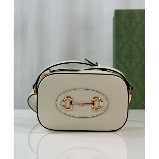 Replica Borsa a tracolla piccola Gucci Horsebit 1955 Evolves 760196 Bianca