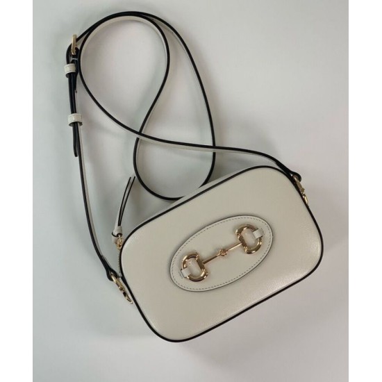 Replica Borsa a tracolla piccola Gucci Horsebit 1955 Evolves 760196 Bianca
