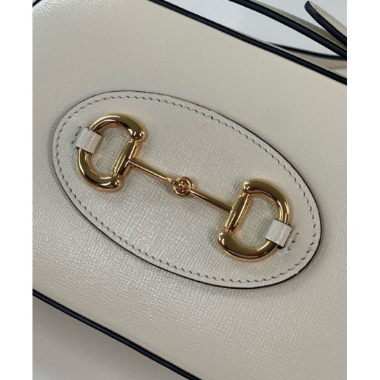 Replica Borsa a tracolla piccola Gucci Horsebit 1955 Evolves 760196 Bianca