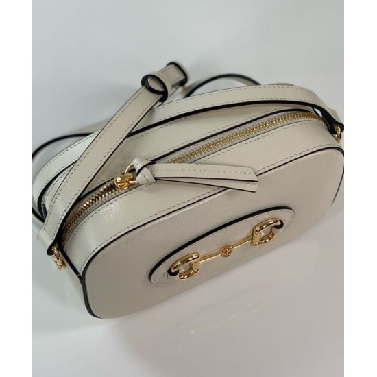 Replica Borsa a tracolla piccola Gucci Horsebit 1955 Evolves 760196 Bianca
