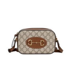 Replica Borsa a tracolla piccola Gucci Horsebit 1955 760196 Caffè