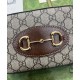 Replica Borsa a tracolla piccola Gucci Horsebit 1955 760196 Caffè