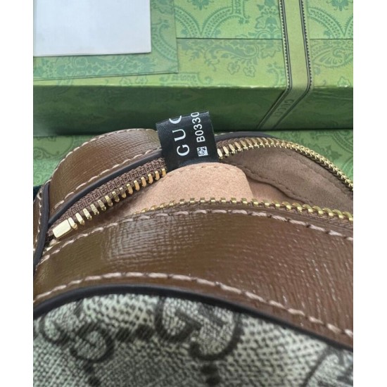 Replica Borsa a tracolla piccola Gucci Horsebit 1955 760196 Caffè