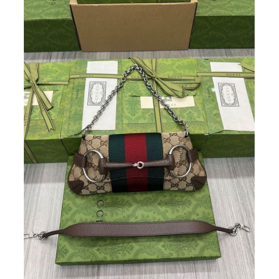 Replica Borsa a tracolla piccola Gucci Horsebit Chain 764339 Caffè scuro Replica Borsa a tracolla piccola Gucci Horsebit Chain 764339 Caffè scuro