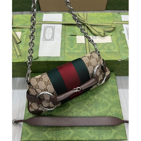 Replica Borsa a tracolla piccola Gucci Horsebit Chain 764339 Caffè scuro Replica Borsa a tracolla piccola Gucci Horsebit Chain 764339 Caffè scuro