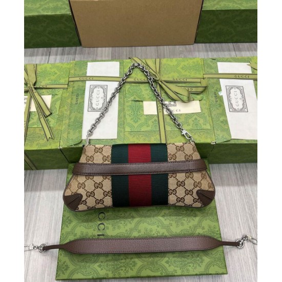 Replica Borsa a tracolla piccola Gucci Horsebit Chain 764339 Caffè scuro Replica Borsa a tracolla piccola Gucci Horsebit Chain 764339 Caffè scuro