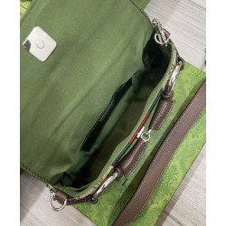 Replica Borsa a tracolla piccola Gucci Horsebit Chain 764339 Caffè scuro
