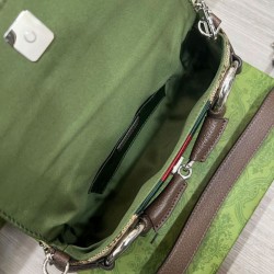 Replica Borsa a tracolla piccola Gucci Horsebit Chain 764339 Caffè scuro