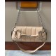 Replica Borsa a tracolla piccola Gucci Horsebit Chain 764339 Albicocca