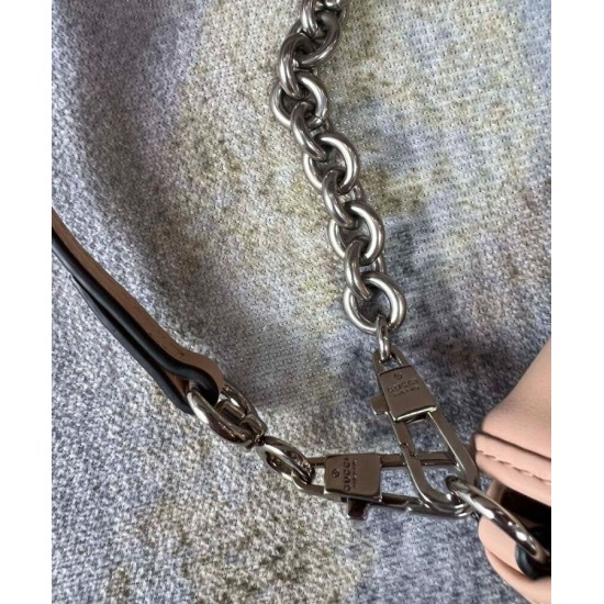 Replica Borsa a tracolla piccola Gucci Horsebit Chain 764339 Albicocca