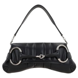 Replica Borsa a tracolla piccola Gucci Horsebit Chain 764339 Nera