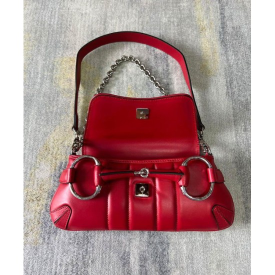 Replica Borsa a tracolla piccola Gucci Horsebit Chain 764339 Rossa Replica Borsa a tracolla piccola Gucci Horsebit Chain 764339 Rossa