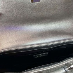 Replica Borsa a tracolla piccola Gucci Horsebit Chain 764339 Argento