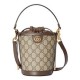 Replica Borsa a secchiello mini Gucci Ophidia 760199 Caffè scuro