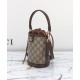 Replica Borsa a secchiello mini Gucci Ophidia 760199 Caffè scuro