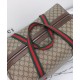 Replica Gucci Borsone Grande Con Web 758664 Caffè Scuro