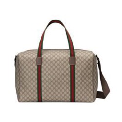 Replica Gucci Maxi Borsone Con Web 760152 Caffè Scuro