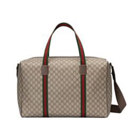 Replica Gucci Maxi Borsone Con Web 760152 Caffè Scuro