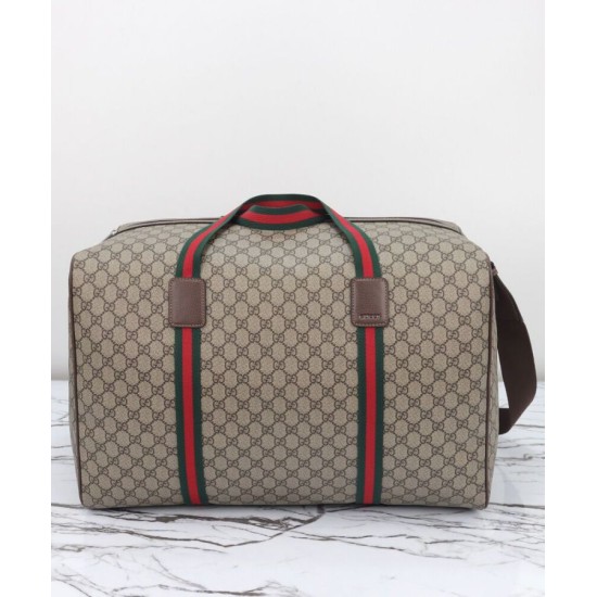 Replica Gucci Maxi Borsone Con Web 760152 Caffè Scuro
