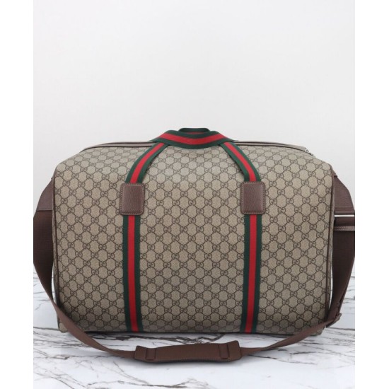 Replica Gucci Maxi Borsone Con Web 760152 Caffè Scuro