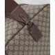Replica Gucci Maxi Borsone Con Web 760152 Caffè Scuro