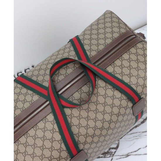 Replica Gucci Maxi Borsone Con Web 760152 Caffè Scuro
