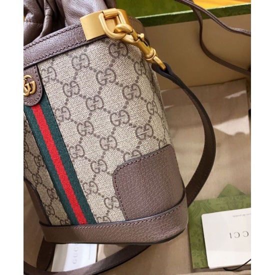 Replica Borsa a secchiello Gucci Ophidia GG 752583 Caffè scuro Replica Borsa a secchiello Gucci Ophidia GG 752583 Caffè scuro