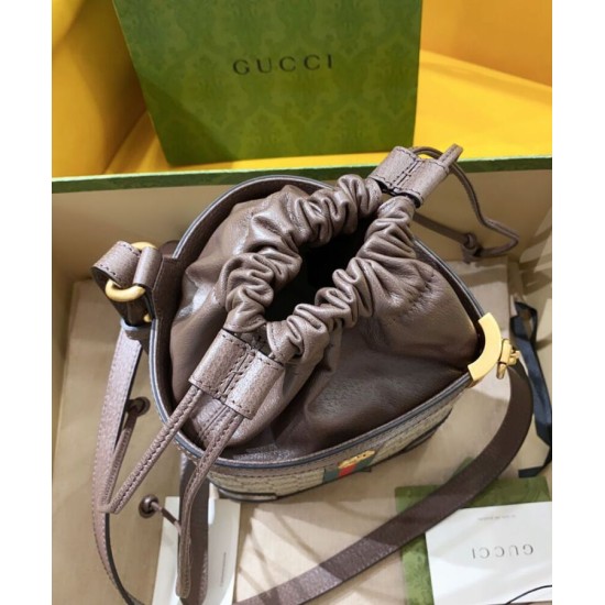 Replica Borsa a secchiello Gucci Ophidia GG 752583 Caffè scuro Replica Borsa a secchiello Gucci Ophidia GG 752583 Caffè scuro