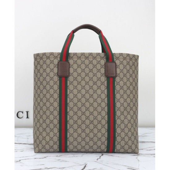 Replica Borsa tote media Gucci GG Tender 763287 Caffè scuro