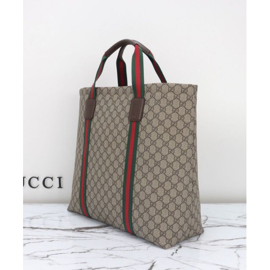 Replica Borsa tote media Gucci GG Tender 763287 Caffè scuro