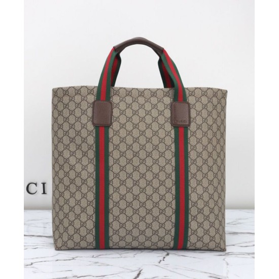 Replica Borsa tote media Gucci GG Tender 763287 Caffè scuro