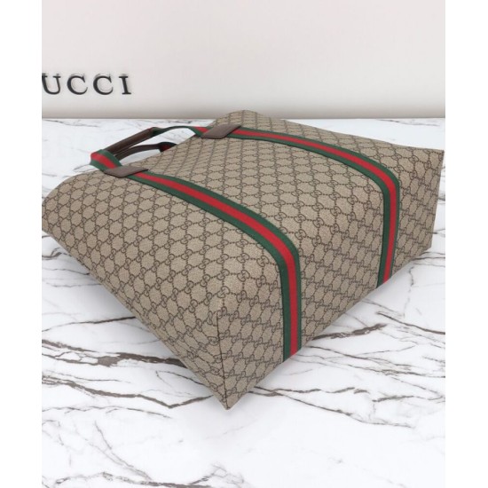 Replica Borsa tote media Gucci GG Tender 763287 Caffè scuro