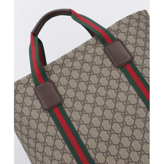 Replica Borsa tote media Gucci GG Tender 763287 Caffè scuro