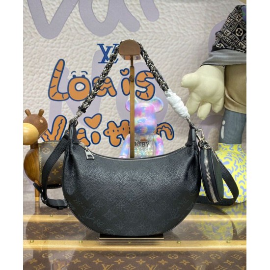 Replica Louis Vuitton Baia PM M22819 Accattivante borsa a mezzaluna nera Replica Louis Vuitton Baia PM M22819 Accattivante borsa a mezzaluna nera