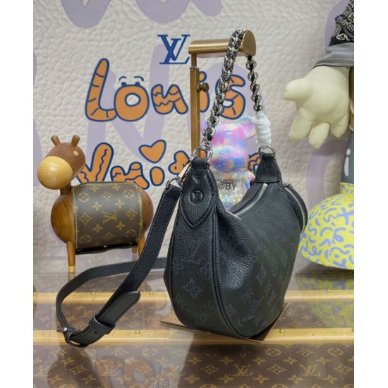 Replica Louis Vuitton Baia PM M22819 Accattivante borsa a mezzaluna nera Replica Louis Vuitton Baia PM M22819 Accattivante borsa a mezzaluna nera