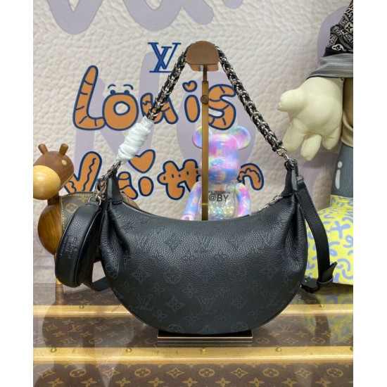 Replica Louis Vuitton Baia PM M22819 Accattivante borsa a mezzaluna nera Replica Louis Vuitton Baia PM M22819 Accattivante borsa a mezzaluna nera