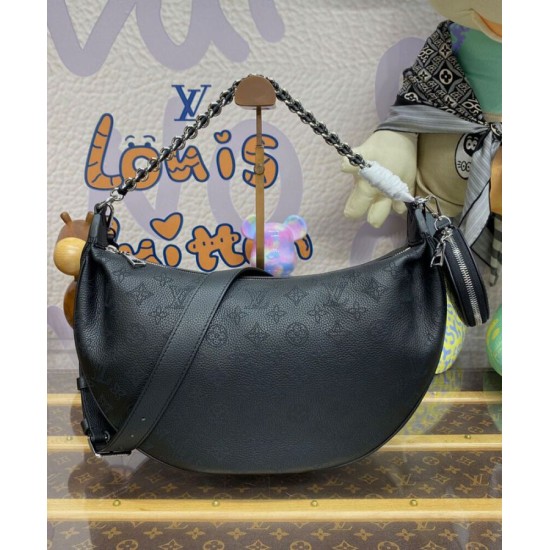 Replica Louis Vuitton Baia MM M22823 Accattivante borsa a mezzaluna nera Replica Louis Vuitton Baia MM M22823 Accattivante borsa a mezzaluna nera