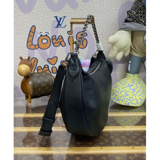 Replica Louis Vuitton Baia MM M22823 Accattivante borsa a mezzaluna nera Replica Louis Vuitton Baia MM M22823 Accattivante borsa a mezzaluna nera