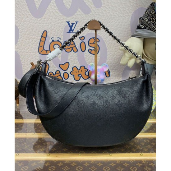 Replica Louis Vuitton Baia MM M22823 Accattivante borsa a mezzaluna nera Replica Louis Vuitton Baia MM M22823 Accattivante borsa a mezzaluna nera
