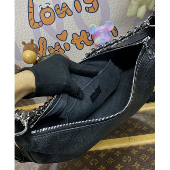 Replica Louis Vuitton Baia MM M22823 Accattivante borsa a mezzaluna nera Replica Louis Vuitton Baia MM M22823 Accattivante borsa a mezzaluna nera