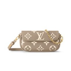Replica Portafoglio Louis Vuitton con catena Borsa Ivy M82211 Grigio