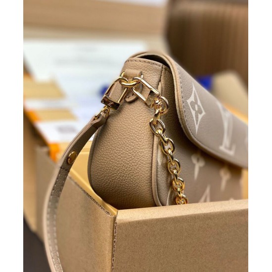 Replica Portafoglio Louis Vuitton con catena Borsa Ivy M82211 Grigio