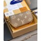 Replica Portafoglio Louis Vuitton con catena Borsa Ivy M82211 Grigio